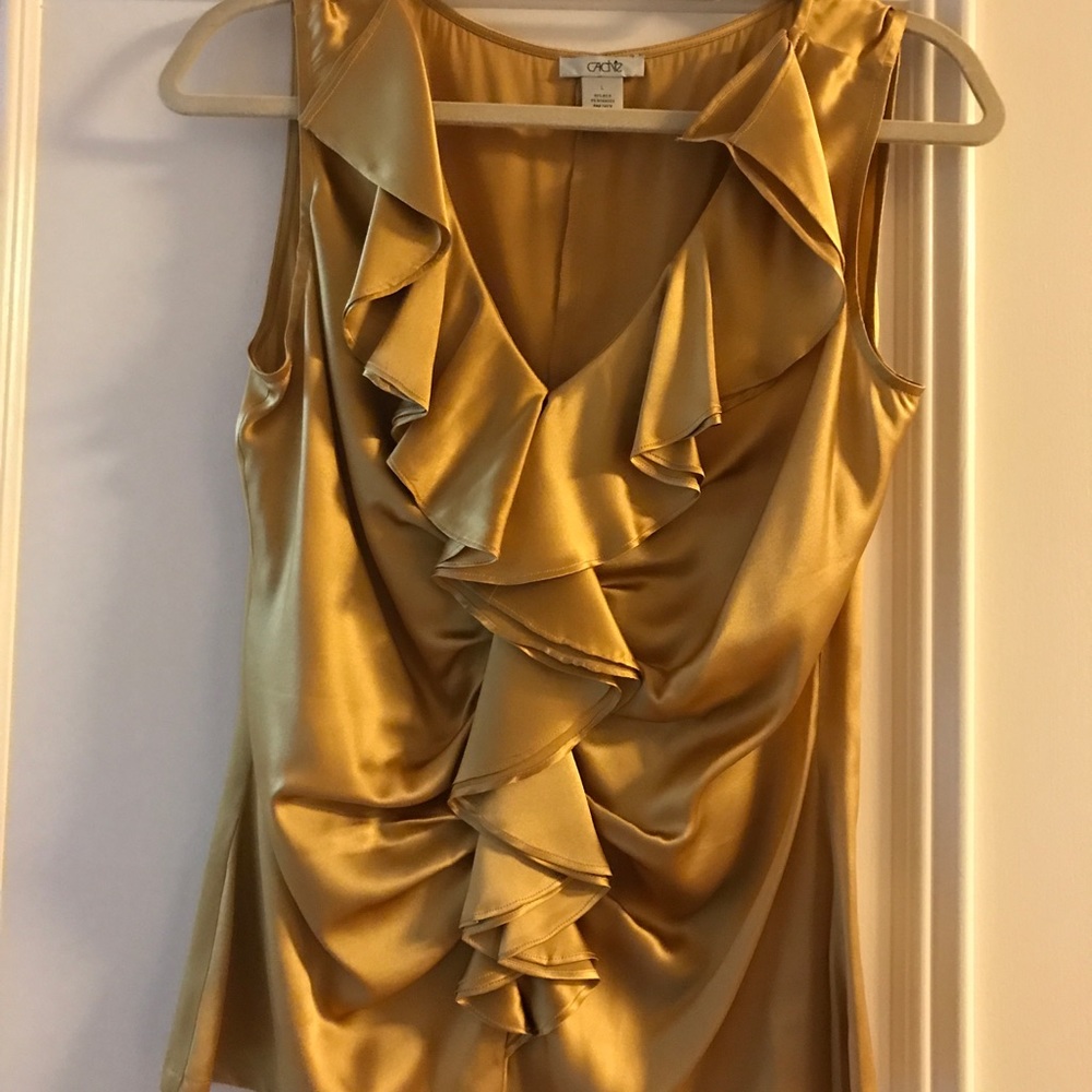 Sleeveless silk  top